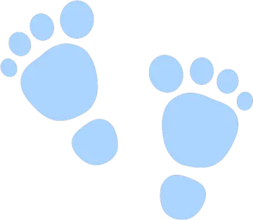 a pair of footprints on a white background