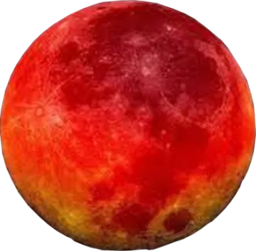 an image of a red and yellow moon