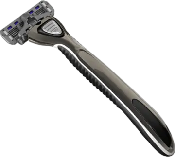 the shaver has a large handle and a long handle