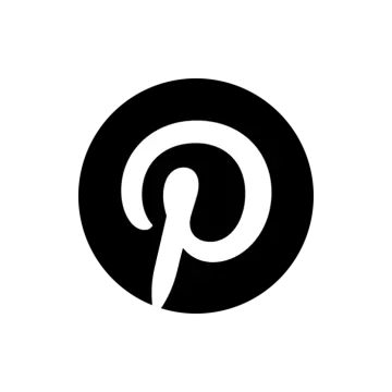 a black and white logo with the letter p