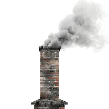 a chimney with smoke coming out of it