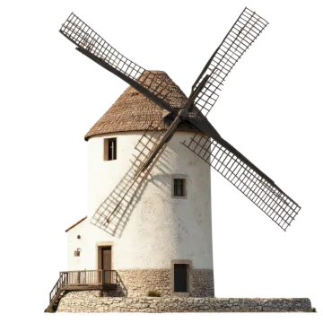 a windmill on a white background