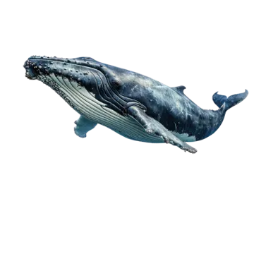 a blue whale swimming in the ocean