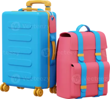 two suitcases with wheels