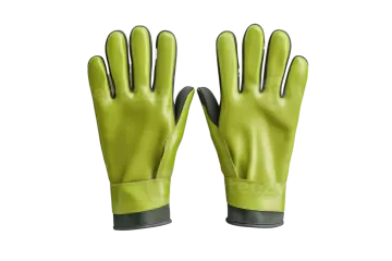 a pair of gardening gloves on a white background