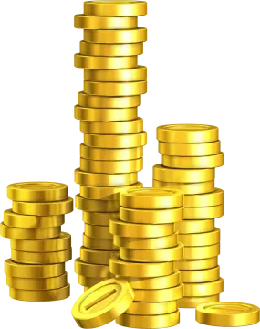 a pile of gold coins