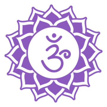 a purple and white logo with the oma symbol