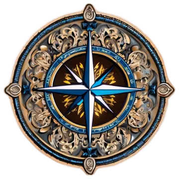 a compass on a white background