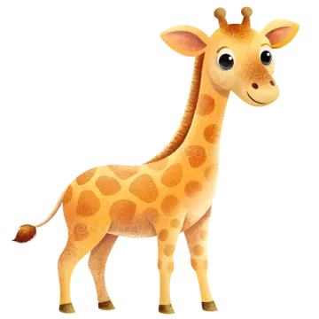 a cartoon git standing on a white background