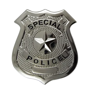 a police badge on a white background