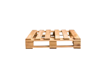 a wooden crate on a white background