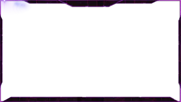 a black and white frame with a purple border