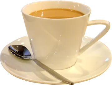 a white cup on a saucer