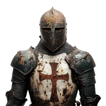 a close up of a knight's armor