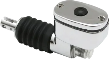 an image of a chrome and black push button
