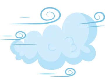 an illustration of a cloud in the sky