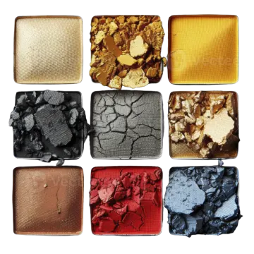 an assortment of different colored pigments in a tray