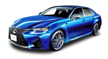 a blue lex car on a white background