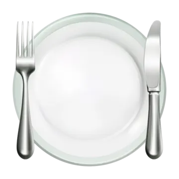 a white plate with silverware on it