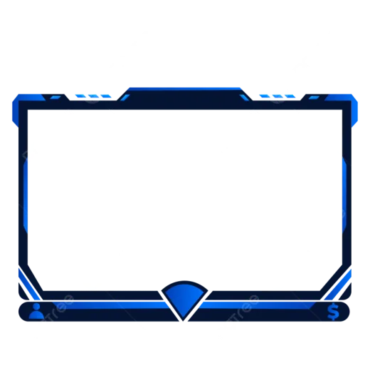 a blue frame on a white background