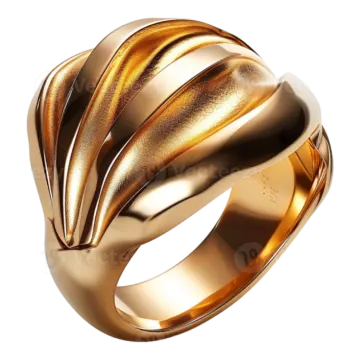 a gold ring on a white background