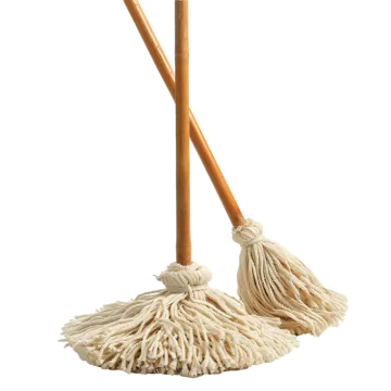 a pair of mops on a white background