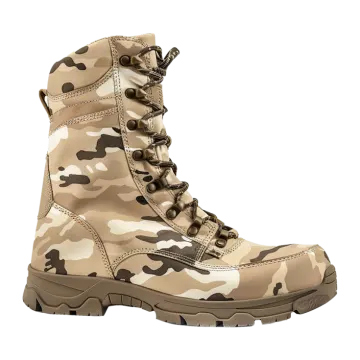 a pair of military boots on a white background