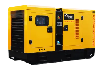 a yellow and black generator on a white background