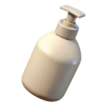 a white bottle with a pump on it