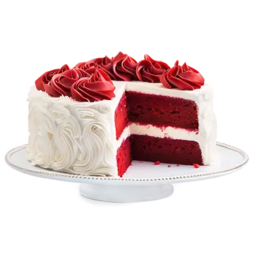 a piece of red velvet cake on a white plate