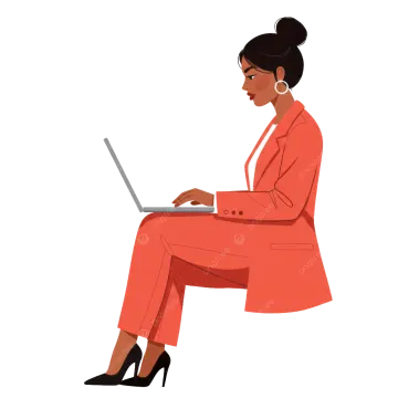 a woman sitting on the floor using her laptop