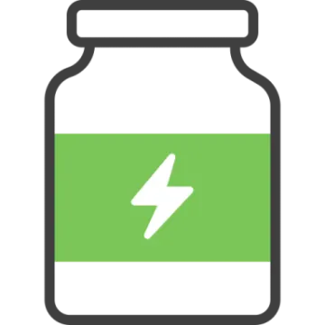 a jar with a lightning on it