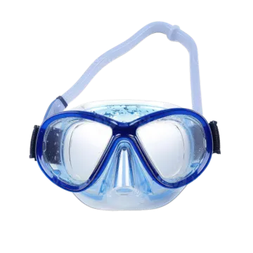 a pair of swimming goggles on white background