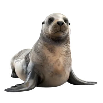 a sea lion laying down on the ground