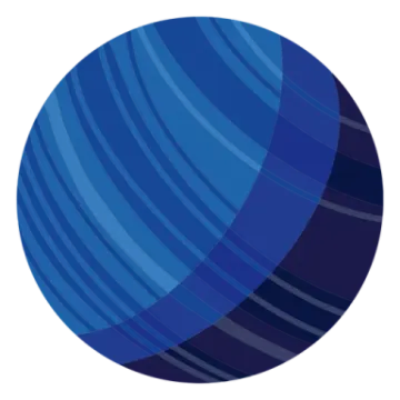 a blue ball on a white background