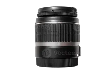 a camera lens on a white background
