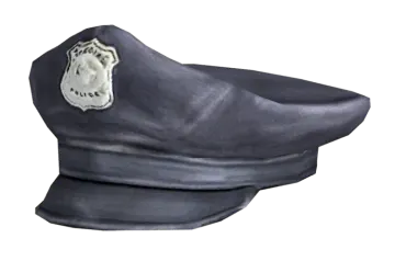 a black hat with a white skull on it