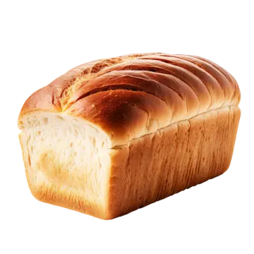 a loaf of bread on a white background