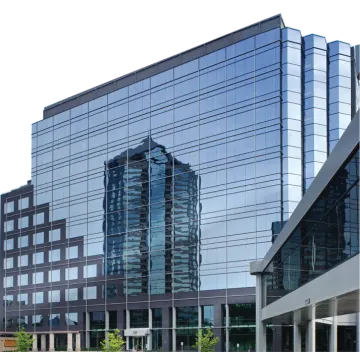 the building is glass
