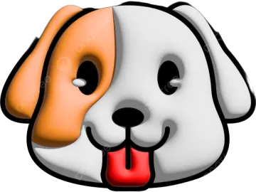 a cartoon dog with its tongue sticking out