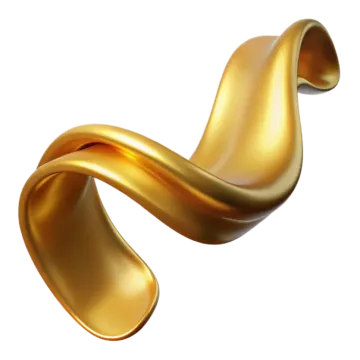 a gold ring on a white background