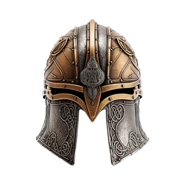 a viking helmet on a white background