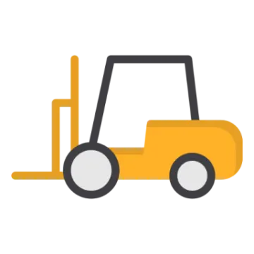 a yellow fork loader icon