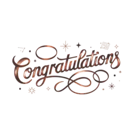 congratulations hand lettering