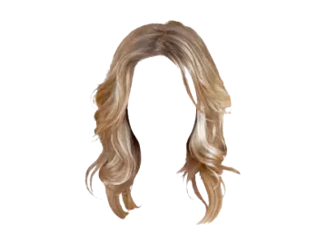 a woman's head with long blonde hair