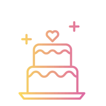 a cake with a heart on top of it