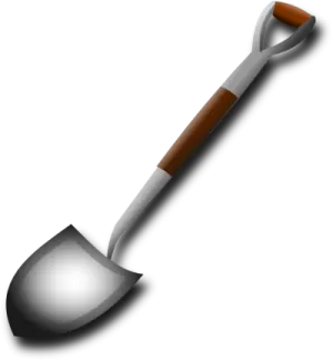 a shovel on a white background