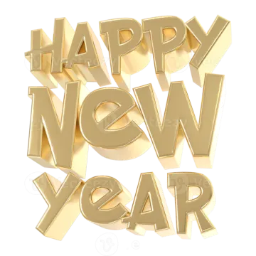 happy new year 3d text