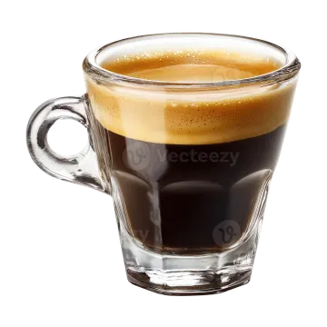 a cup of coffee on a white background