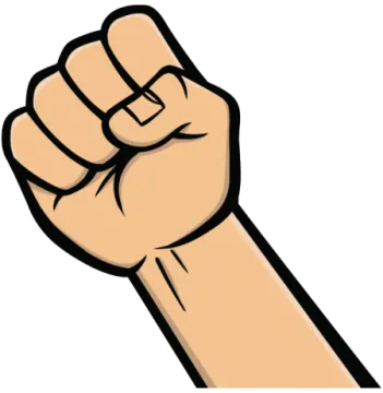 a fist in the middle of a hand